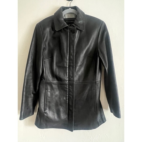 Super soft black leather Gallery jacket Size S - Picture 1 of 6